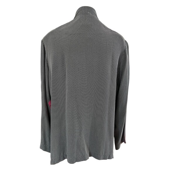 Emmelle Woman’s Button Down Black And White Jacket Sz L - Picture 3 of 5